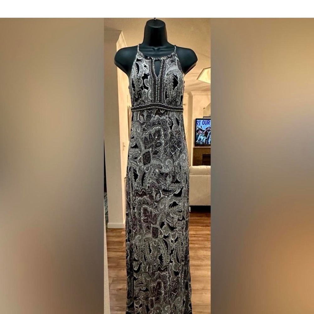 Vintage Boho INC Bejeweled Maxi dress in size P!